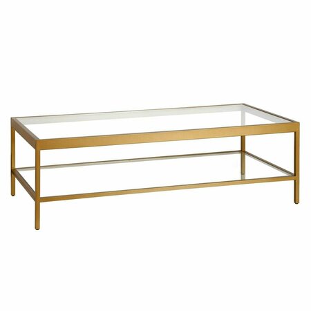 HUDSON & CANAL Henn Hart Alexis Brass Coffee Table - 17 x 54 x 24 in. CT0710